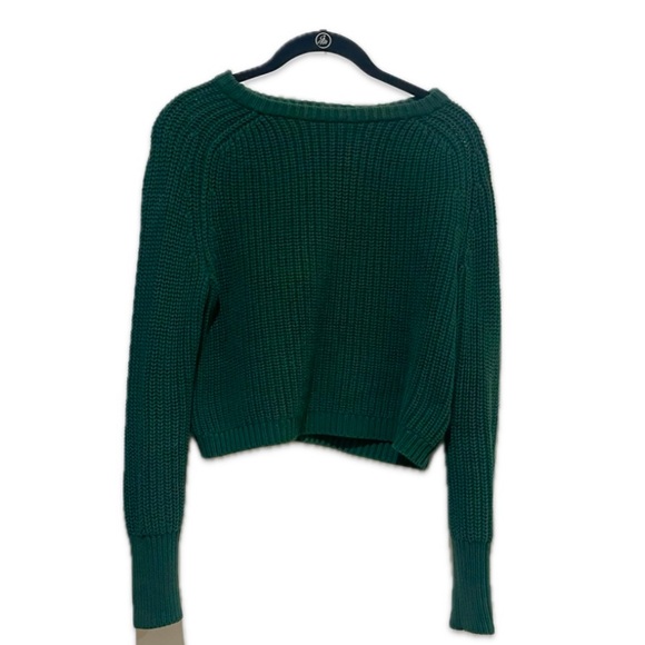 American Apparel Sweaters - American Apparel Forest Green Cropped Knit Sweater in EUC (Size S)